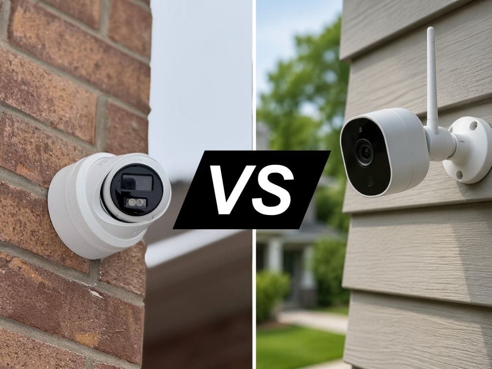wired vs wireless security cameras Vaughan