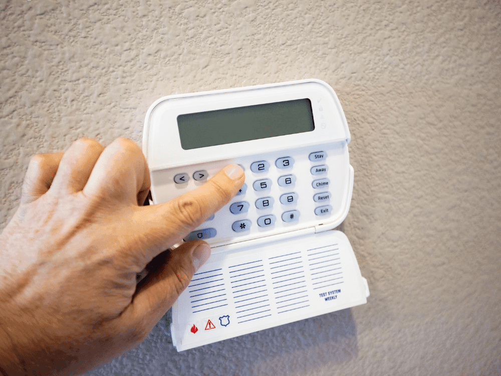 Home alarm keypad that keeps going off due to a false alarm