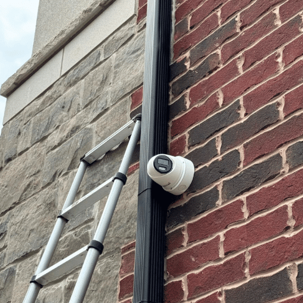 Security camera installation on residential home in Vaughan, Ontario