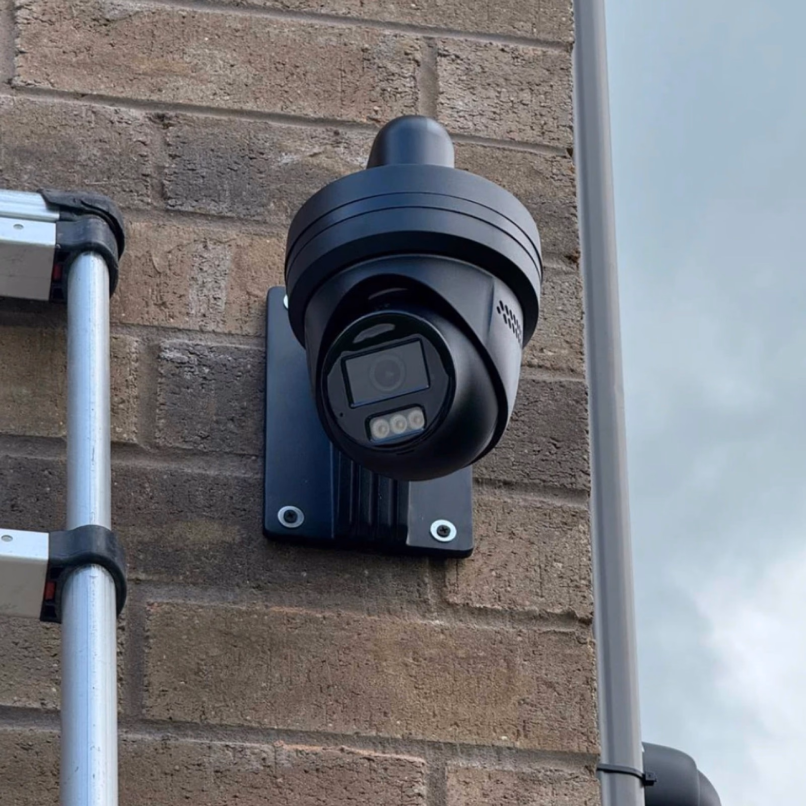 Professionally installed security camera system at an Aurora property