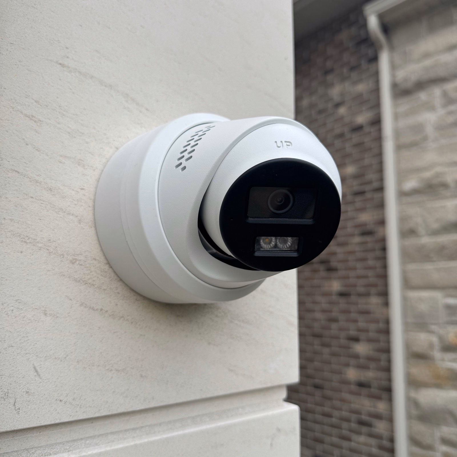 Home security cameras installed around a Brampton home
