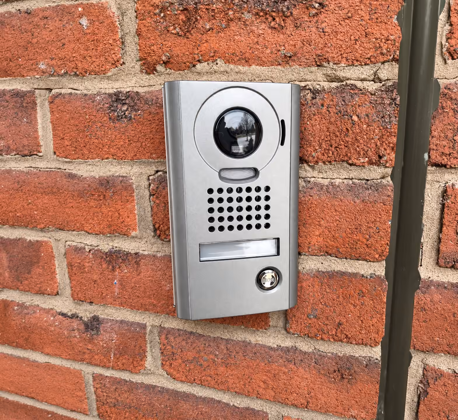 Video and audio intercom options for a commercial entrance