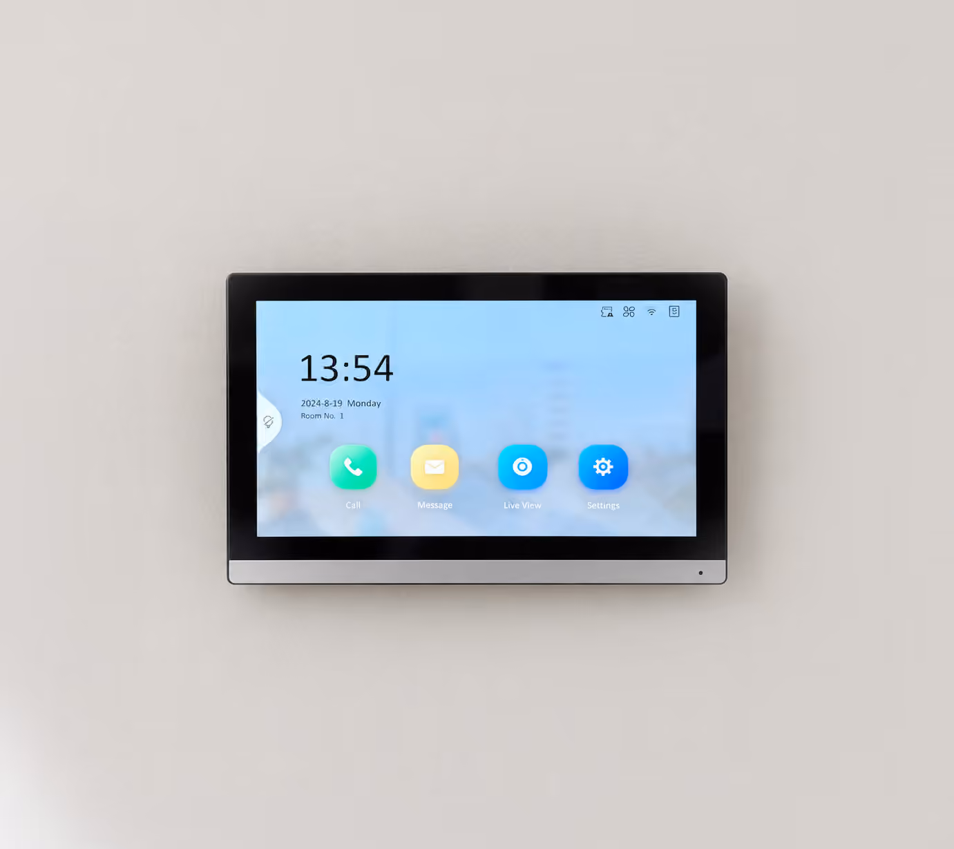 Wall-mounted video intercom touchscreen