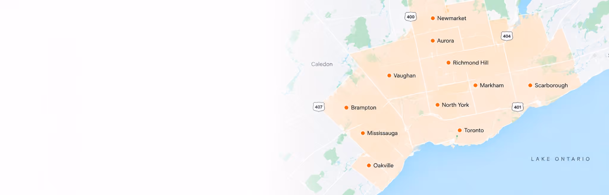 Map of Toronto and the Greater Toronto Area