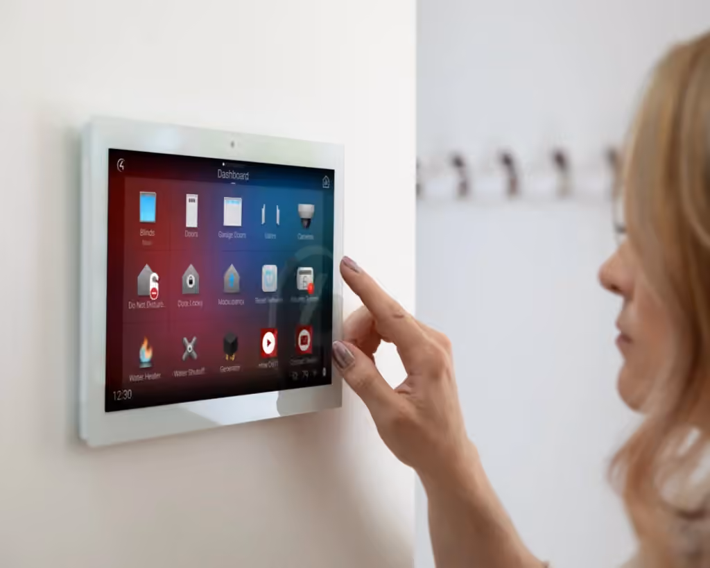 Touchscreen controlling connected building systems