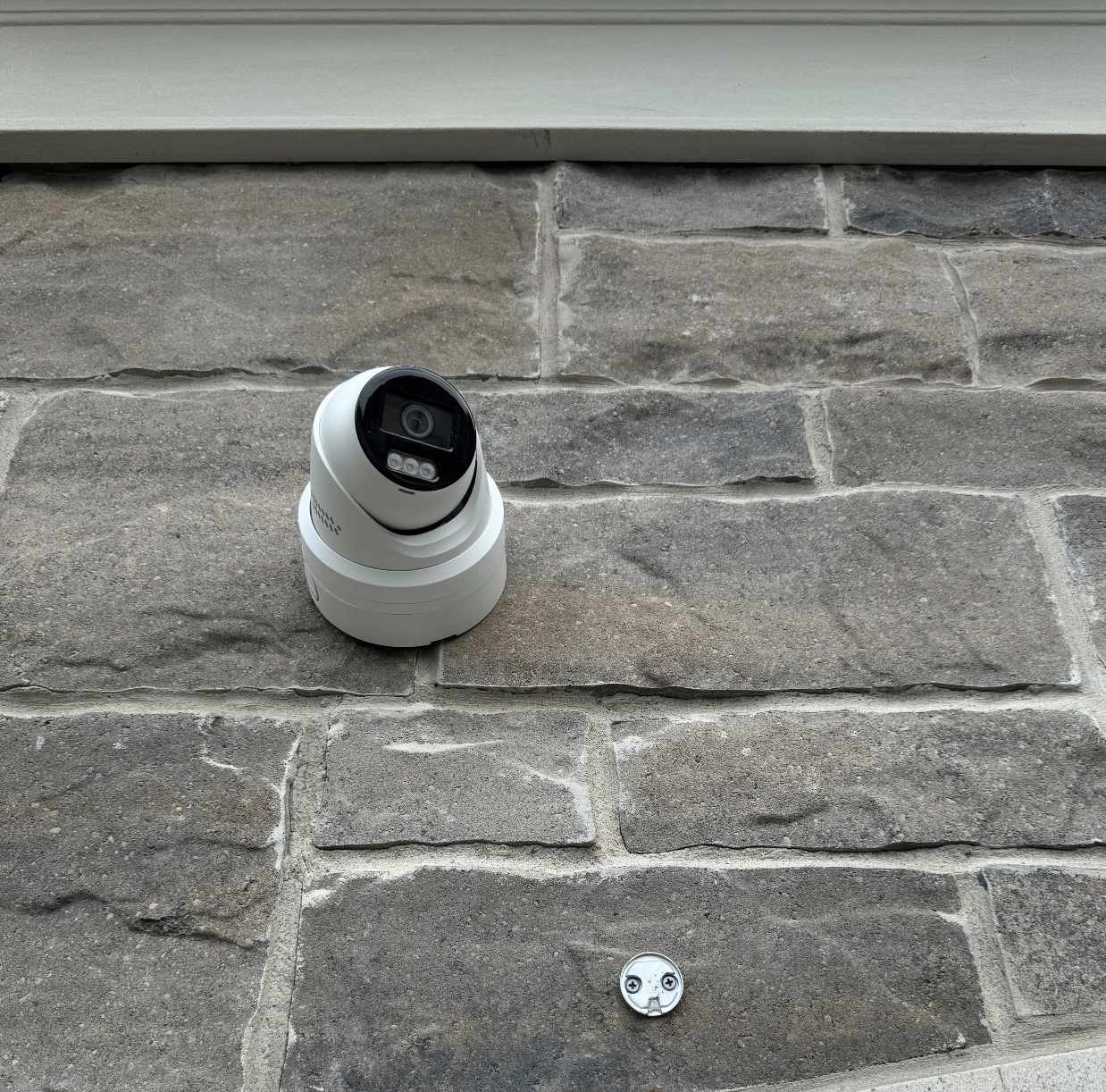 Wall-mounted security camera at a Vaughan property